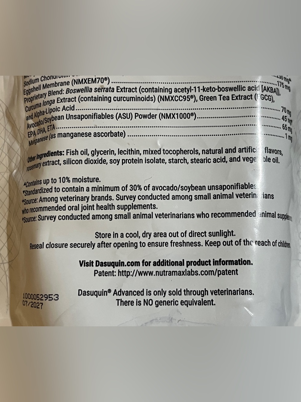 Dasuquin Advanced Joint Health For Small To Medium Dogs 64 Chews - Picture 4 of 5